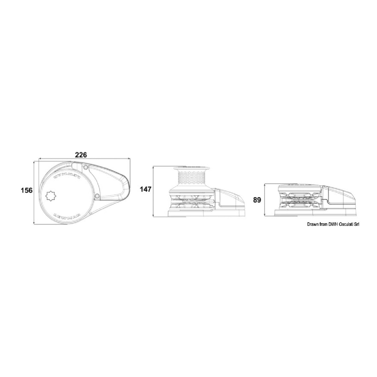 Lewmar Kit verricello VX2+ alto (1000 W) 12 Volt