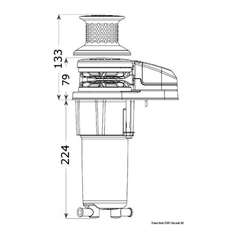 Lewmar VX1L 12V 800W 8mm con campana