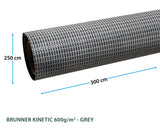 Colchoneta de camping Brunner Kinetic 600 para autocaravanas y caravanas, 250 x 400 cm, gris