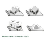 Brunner Stuoia campeggio camper e caravan Kinetic 600 250x400 cm Grigio 0201108N.C52