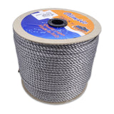 Trem Cima en poliéster de alta tenacidad torcido 3 hilos gris diámetro 14 mm - 100 MT