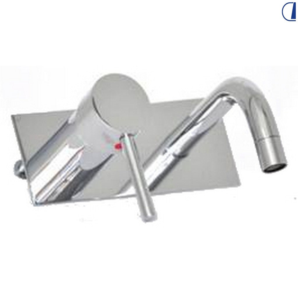 Di-Tec Miscelatore monoleva a parete cromato con flessibili JG