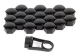 Pilot Black Nut Caps, 20 copribulloni in ABS - diametro 19 mm