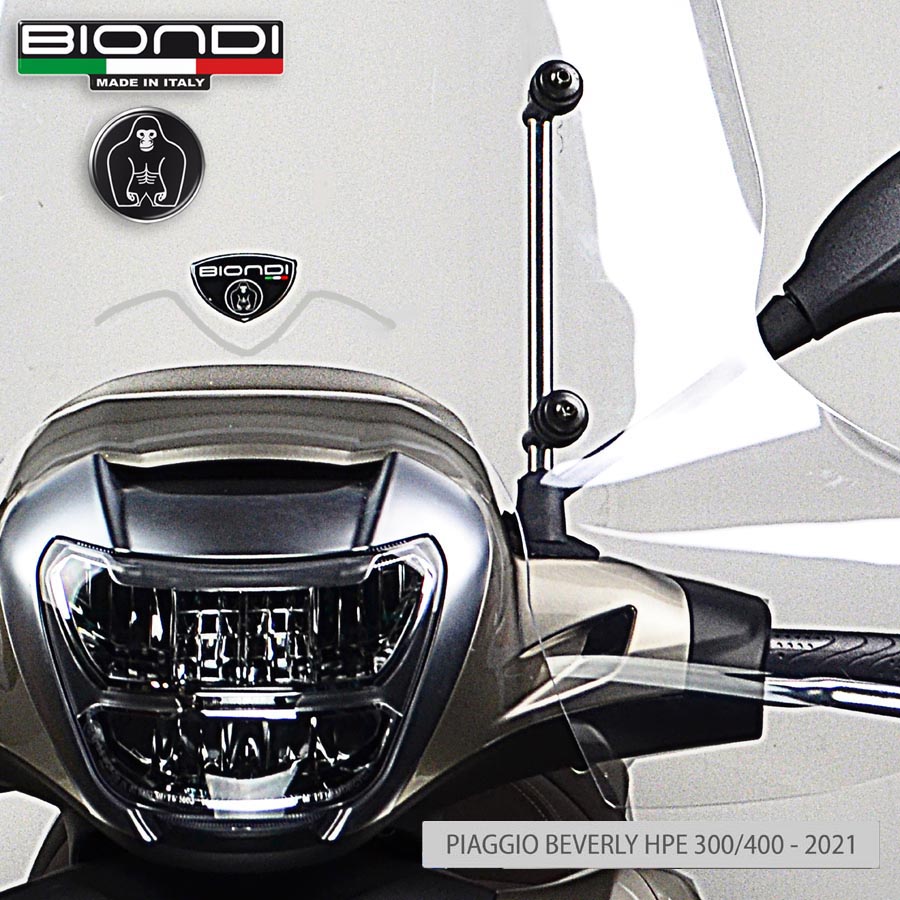 Biondi Parabrezza Linea Z + Kit Attacchi Piaggio Beverly 300 HPE 2021-2024