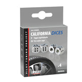 Pilot California-Dices, set 4 tappi coprivalvola - Cromo