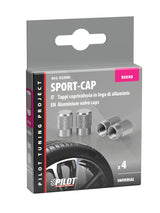 Pilot Sport-Cap, set 4 tappi coprivalvola - Alluminio