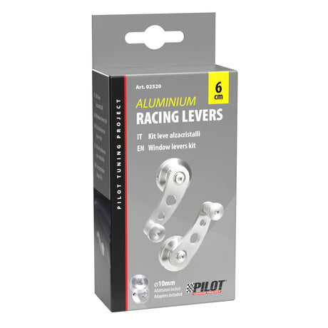Pilot Racing Levers, kit leve alzacristalli - 6 cm - Alluminio