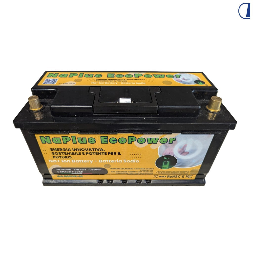 Di-Tec Batteria al sodio Na+ 12V 100Ah sottosedile per camper IP65