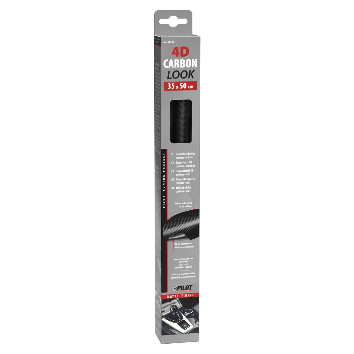 Pilot Pellicola adesiva carbon-look - 4D - 35x50 cm - Opaco