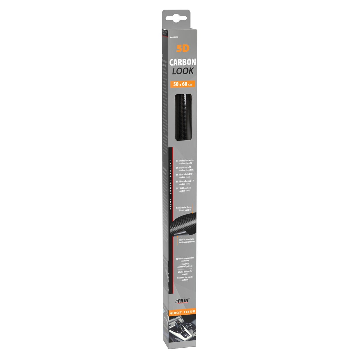 Pilot Pellicola adesiva carbon-look - 5D - 50x60 cm - Lucido
