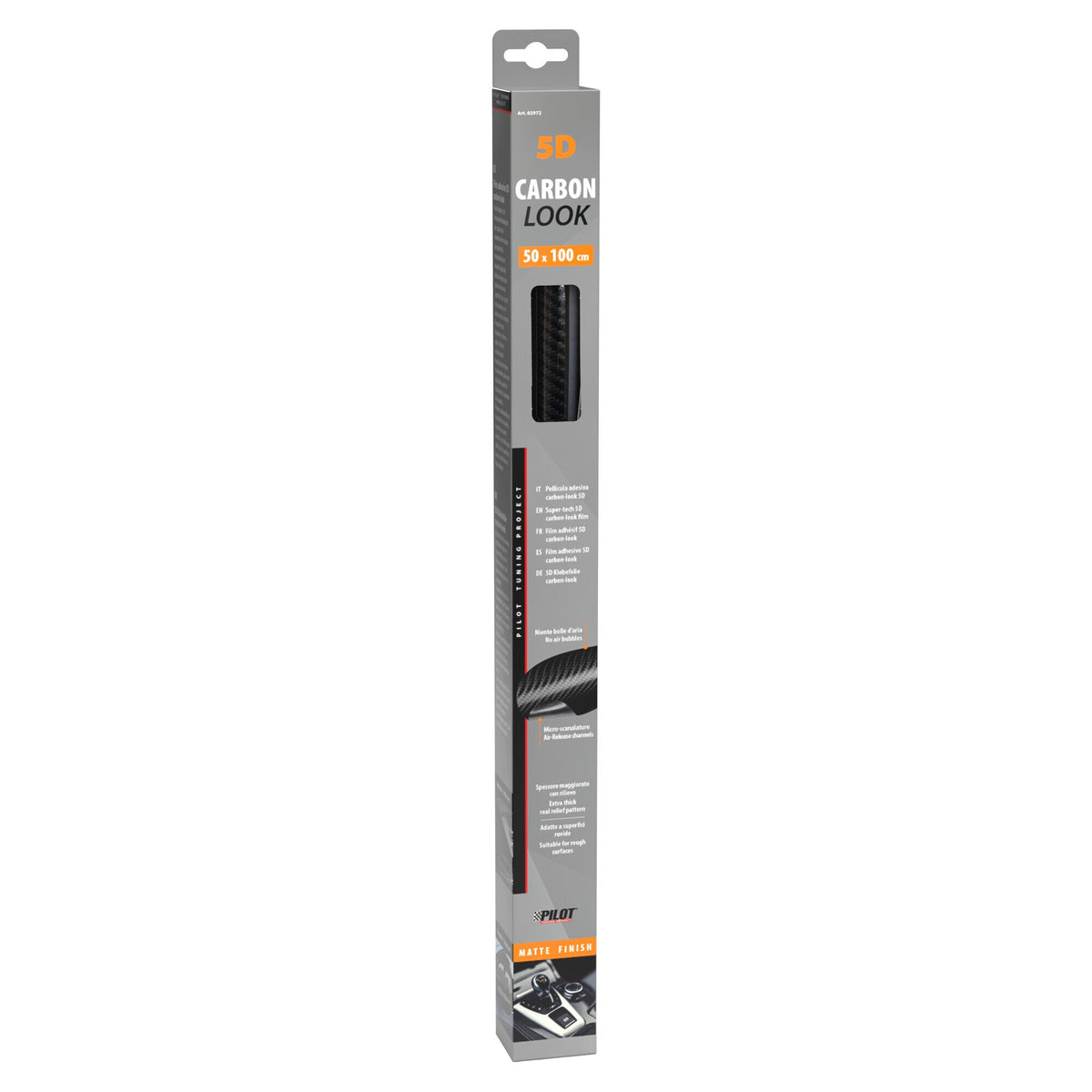 Pilot Pellicola adesiva carbon-look - 5D - 50x100 cm - Lucido