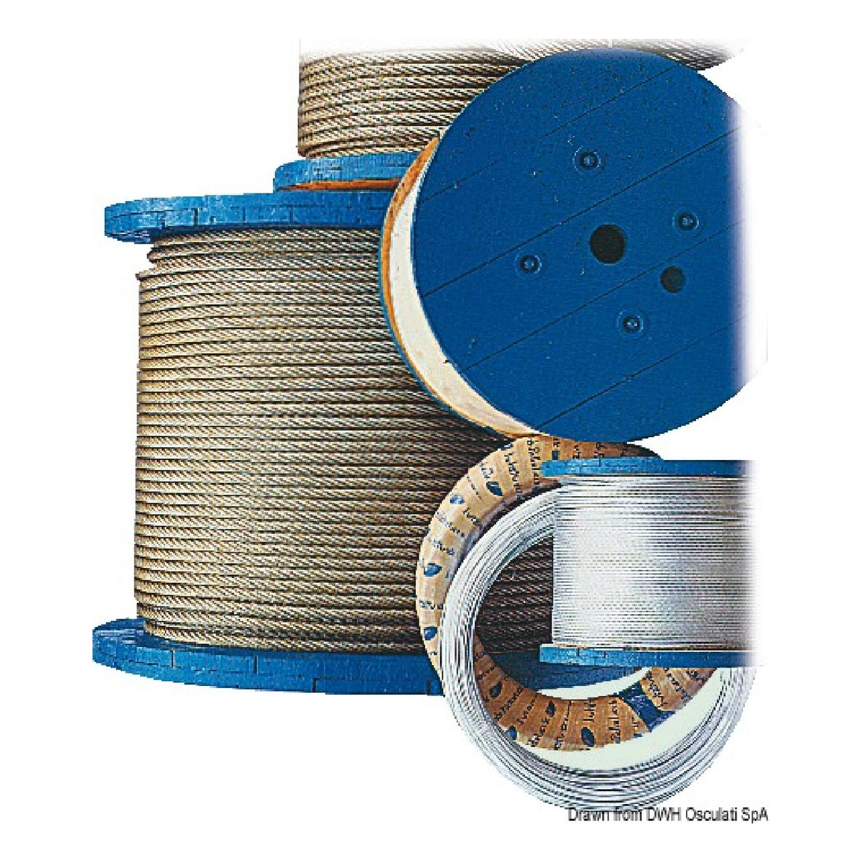 Cable de acero inoxidable Osculati AISI 316 de 49 hilos 03.178.15