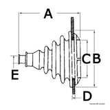 Osculati Soffietto passacavo piccolo in gomma antisalino Dutral 03.413.00