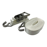 Correa ajustable con hebilla de acero inoxidable y ganchos cm 60/600 Ancho mm 25