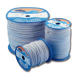 Cordón elástico Trem, hilo blanco y azul marino, bobinas de 50 m. Azul marino