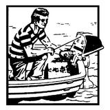 Trem - Weißes Nylon-Anlaufgeflecht für Außenbordmotoren