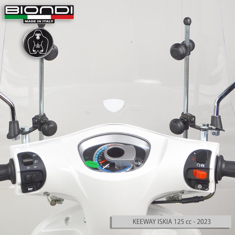 Biondi Parabrezza Z Trasparente + Attacchi Keeway Iskia 125 2023