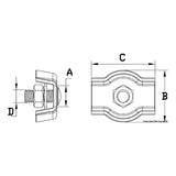 Osculati Einfache Edelstahlklemme 04.513.02