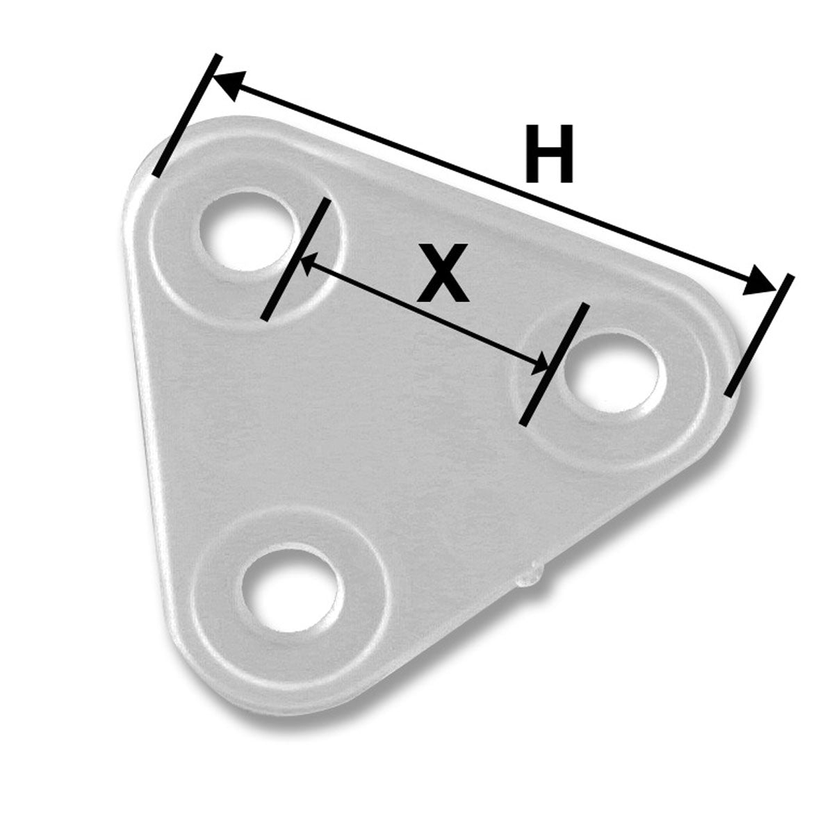 Trem Gancio doppio e contropiastra H mm 34 X mm 22 50 pz