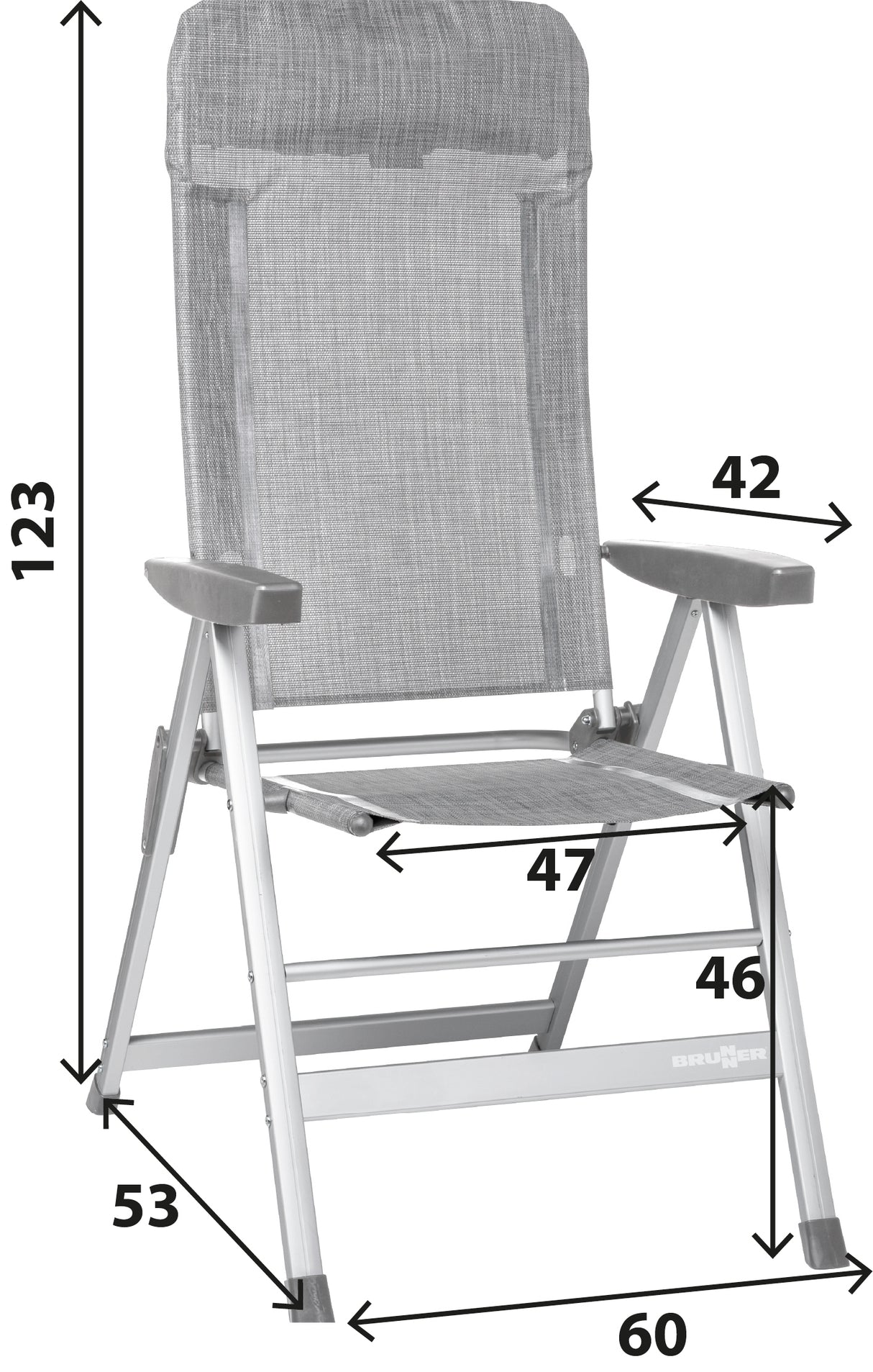 Brunner Sedia Skye Grigio chiaro