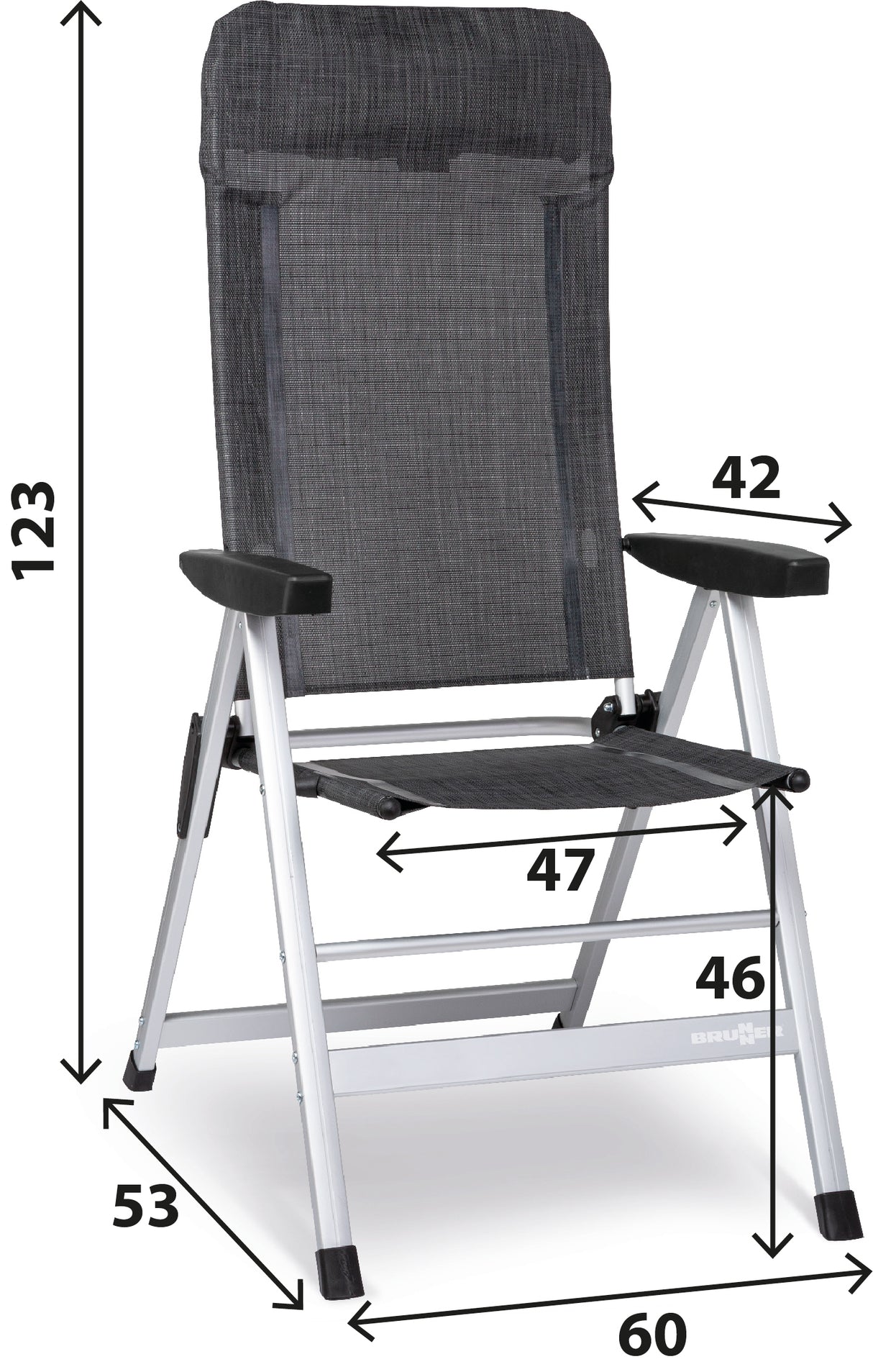 Brunner Sedia Skye Grigio Scuro