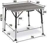 Tavolo da Campeggio Brunner Elùtop Compack Square 80 80 x 80 x H43/70 cm