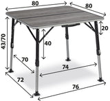 Tavolo da Campeggio Brunner Elùtop Compack Square 80 80 x 80 x H43/70 cm