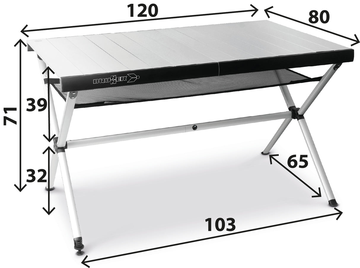 Tavolo Pieghevole Brunner Accelerate 4 Compack 120 x 80 x H71 cm