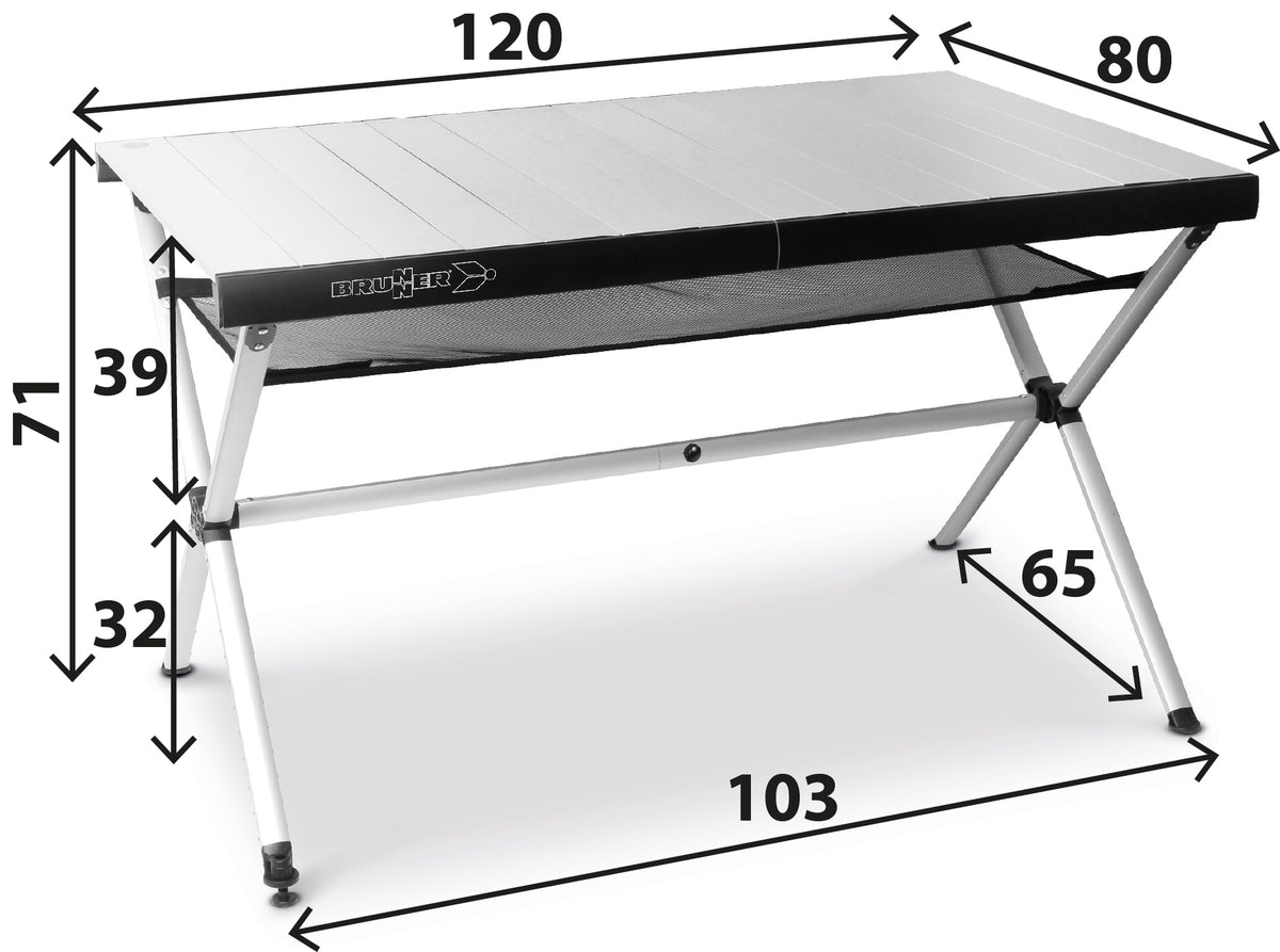 Klapptisch Brunner Accelerate 4 Compack 120 x 80 x H71 cm