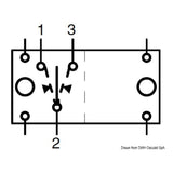 Interruttore (ON)-OFF-(ON) 2 lampadine 12 V