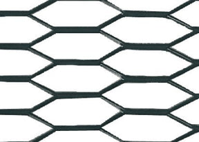 Pilot Racing Grill - Hexagon 8x25 mm - 100x33 cm - Nero anodizzato