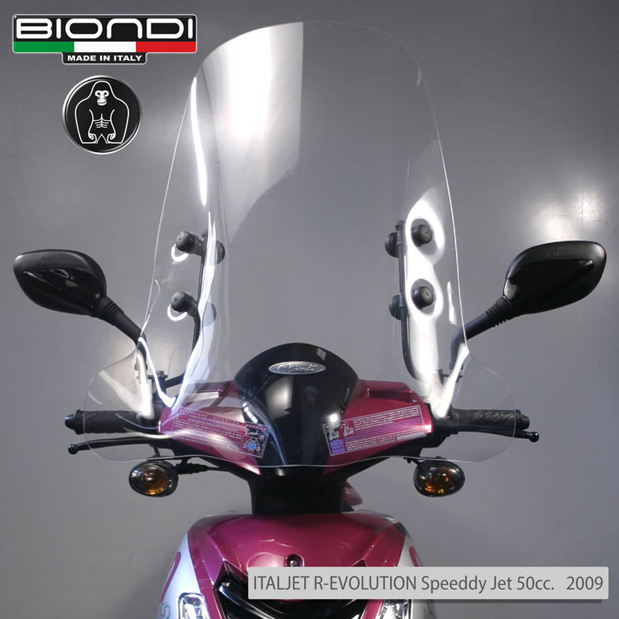 Biondi Parabrezza Pro Trasparente E-MAX 110S Elettrico 2009 - Completo di Attacchi
