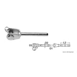 Osculati Press-fit fork terminal in AISI 316 stainless steel 05.191.03