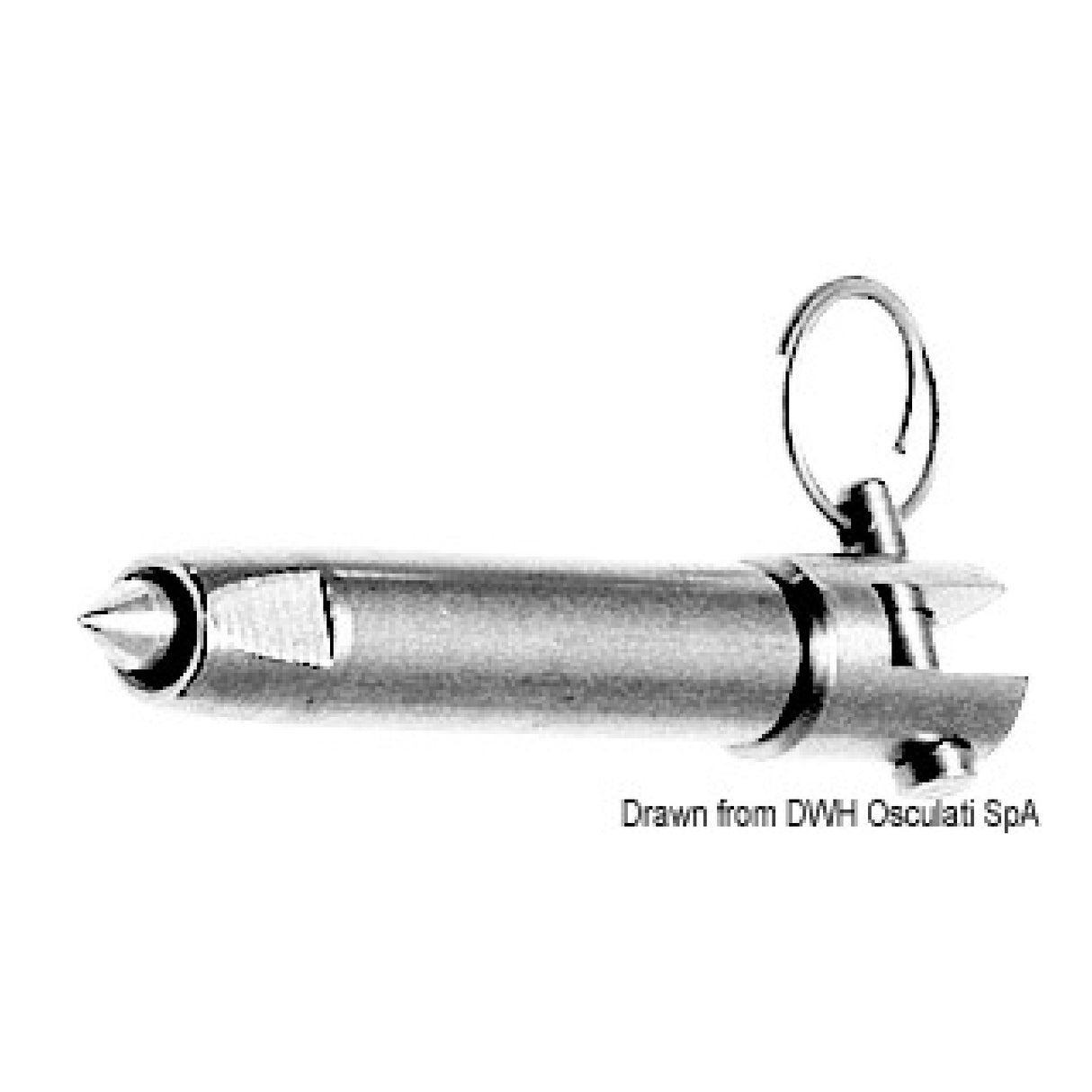 Terminal de acero inoxidable AISI 316 Osculati para cable Parafil Horquilla 05.664.07