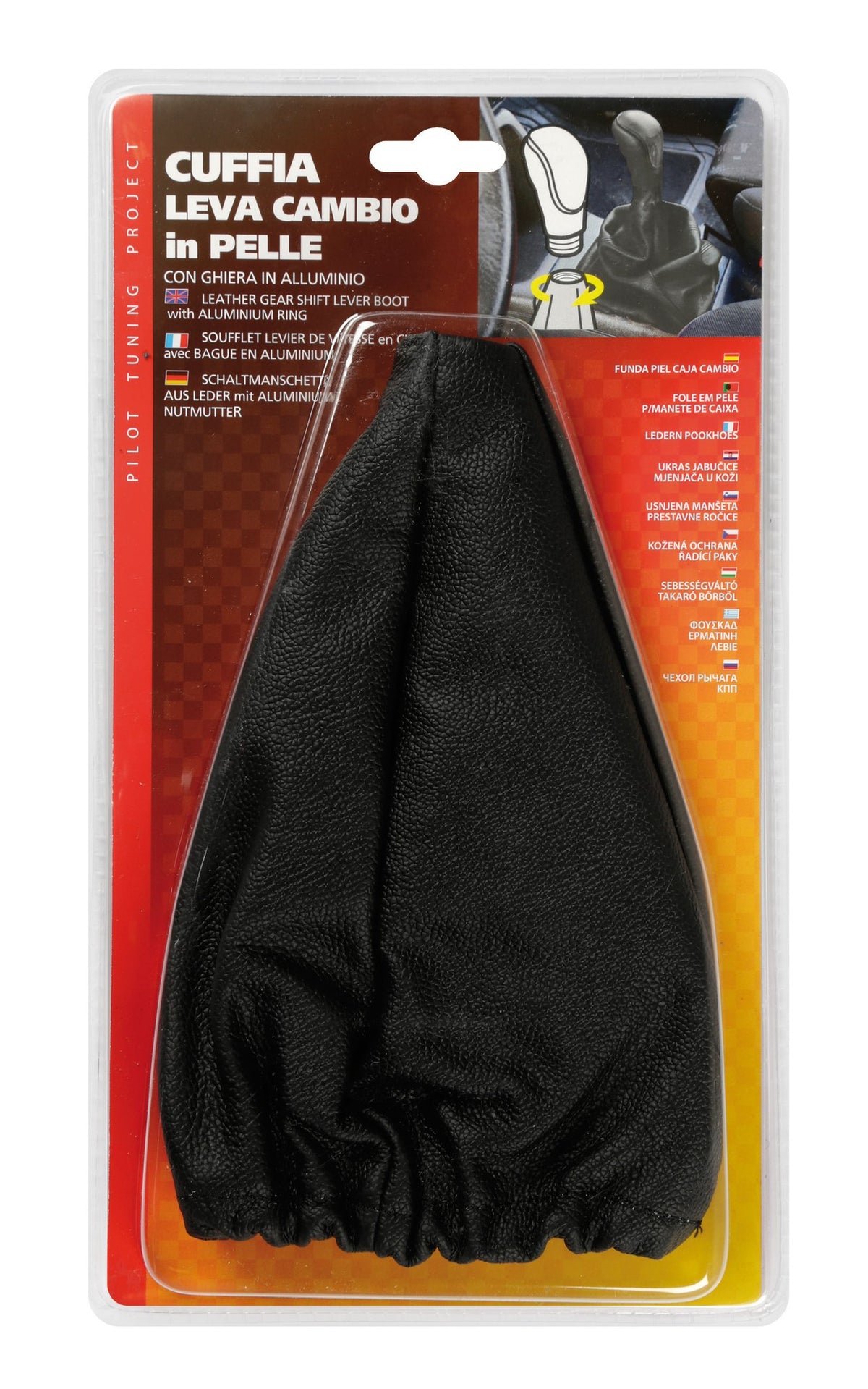 Pilot Cuffia leva cambio con ghiera - Nero