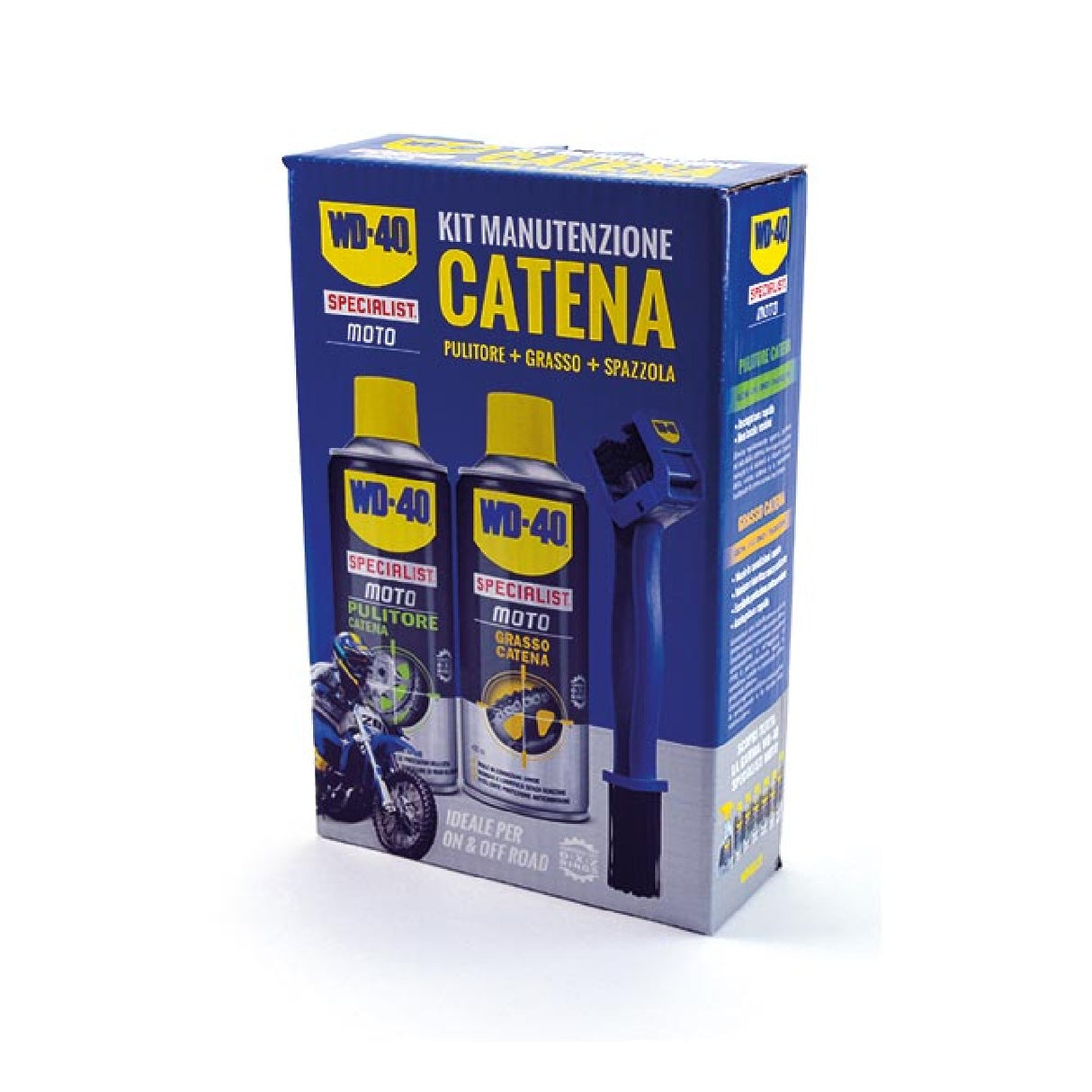 Kit de mantenimiento de cadena de motocicleta WD-40 Cepillo/limpiador/grasa
