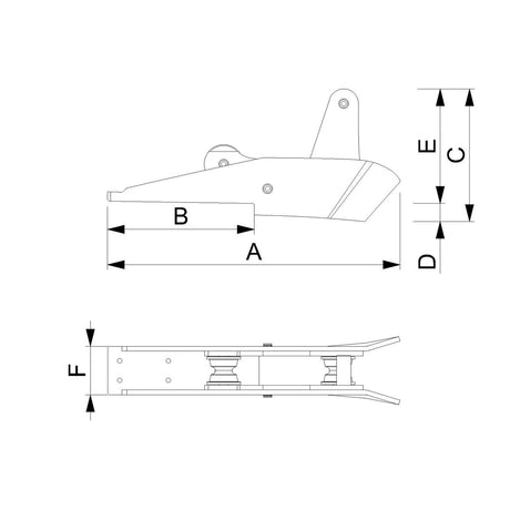Trem 365mm tilting bow roller