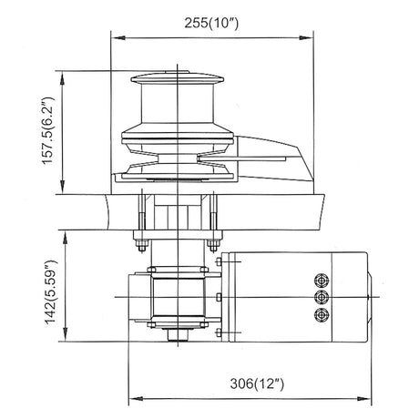 Trem Aisi 316 anchor windlass