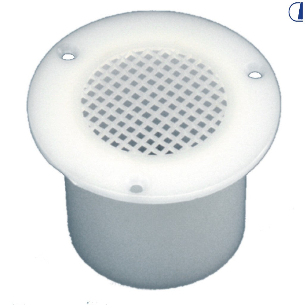 Di-Tec Aeratore tondo per pavimento Ø 60 mm bianco con base a viti
