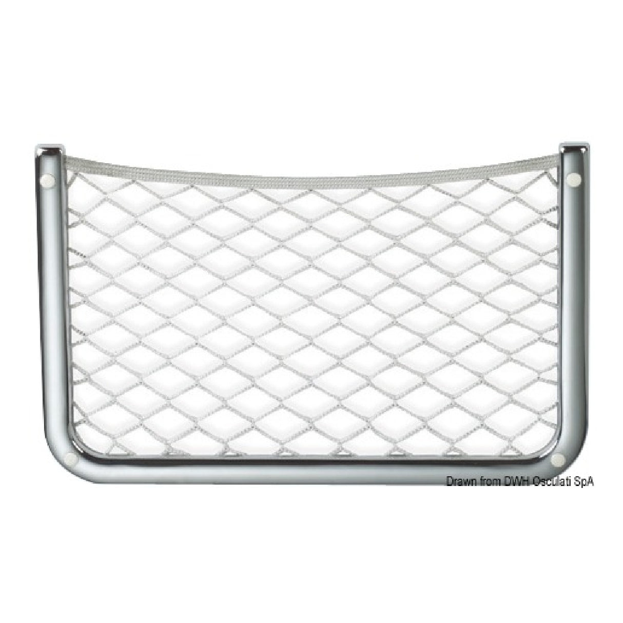 Osculati Rete porta oggetti con cornice in ottone cromato 06.332.01