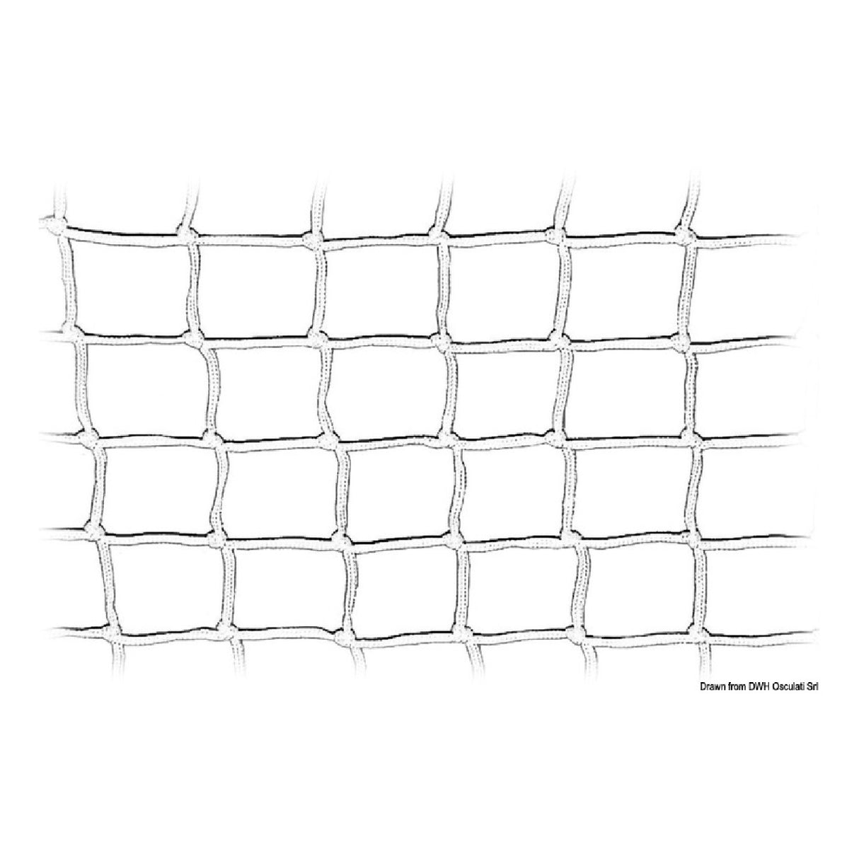 Osculati Blaues geknotetes Nylonnetz für Kanzelumrandung oder Objekthalterung 06.358.00
