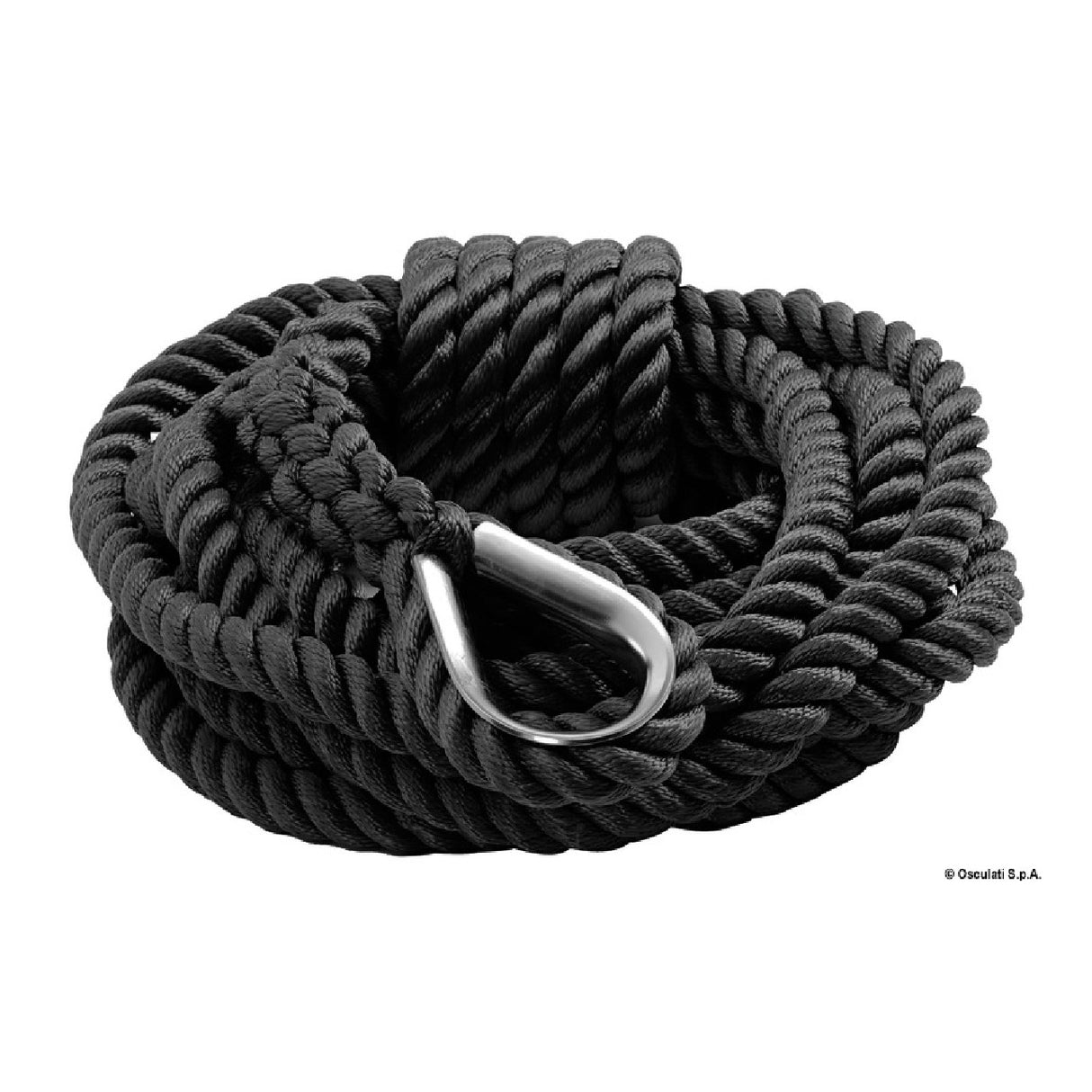 Osculati High Tenacity Black Mooring Line 06.443.01