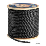 Osculati 3-strand high-tenacity twisted polyester rope, black 06.450.06