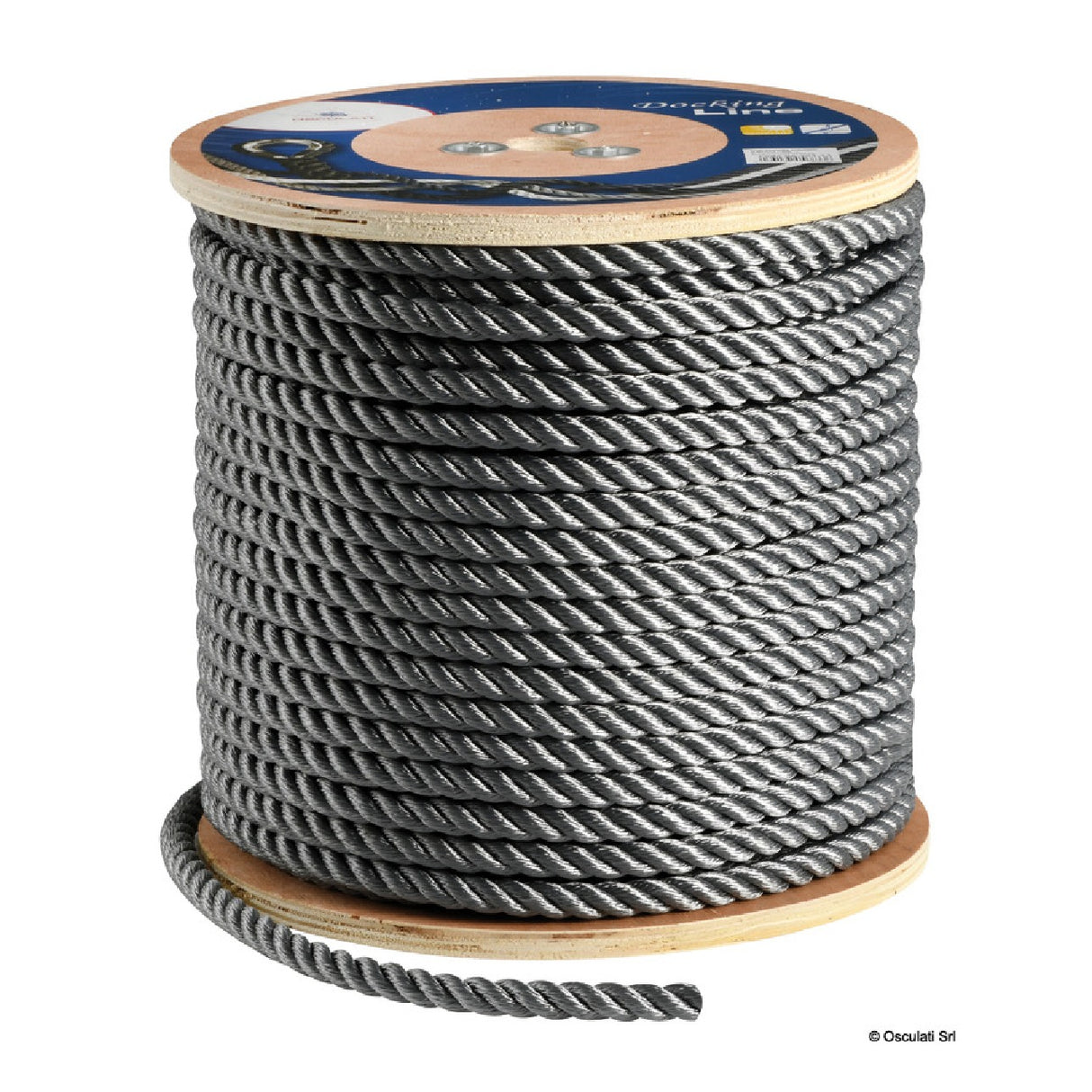 Osculati 3-litziges, hochfestes, gedrehtes Polyesterseil, grau 06.454.10
