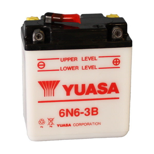 YUASA 6N6-3B 6V/6Ah Motorradbatterie (ohne Säure)