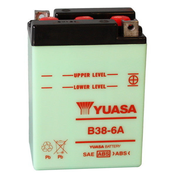 YUASA B38-6A 6V/14Ah Motorradbatterie (ohne Säure)