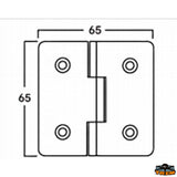 Trem Cerniera inox AISI 316 65x65 mm quadrata