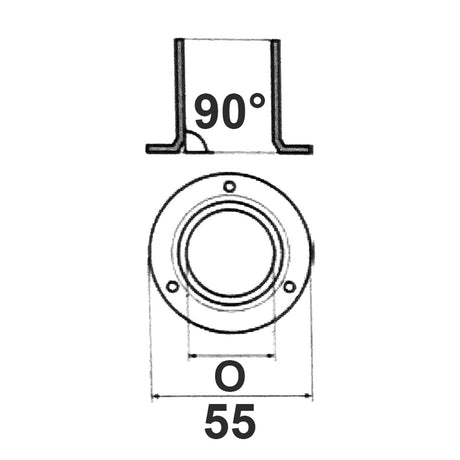 Trem Base tonda 90 diametro mm 25 diametro mm 25