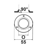 Trem Base a Saldare Tonda 90 diametro mm 22 diametro mm 22 Inclinazione 90