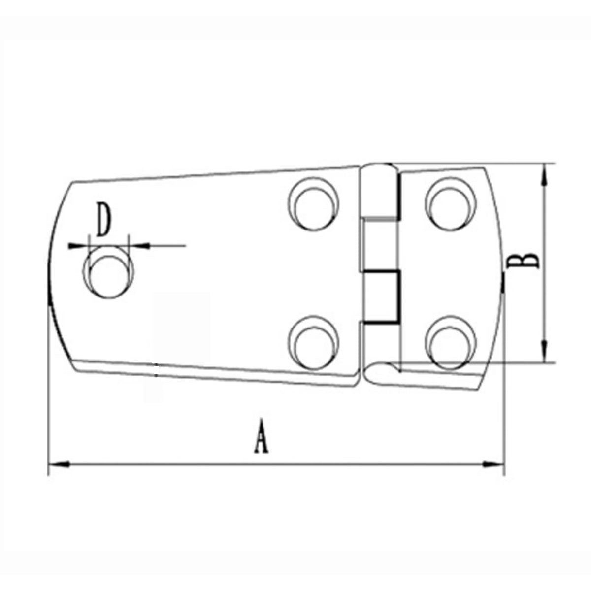 Trem Cerniera inox 76x38 mm